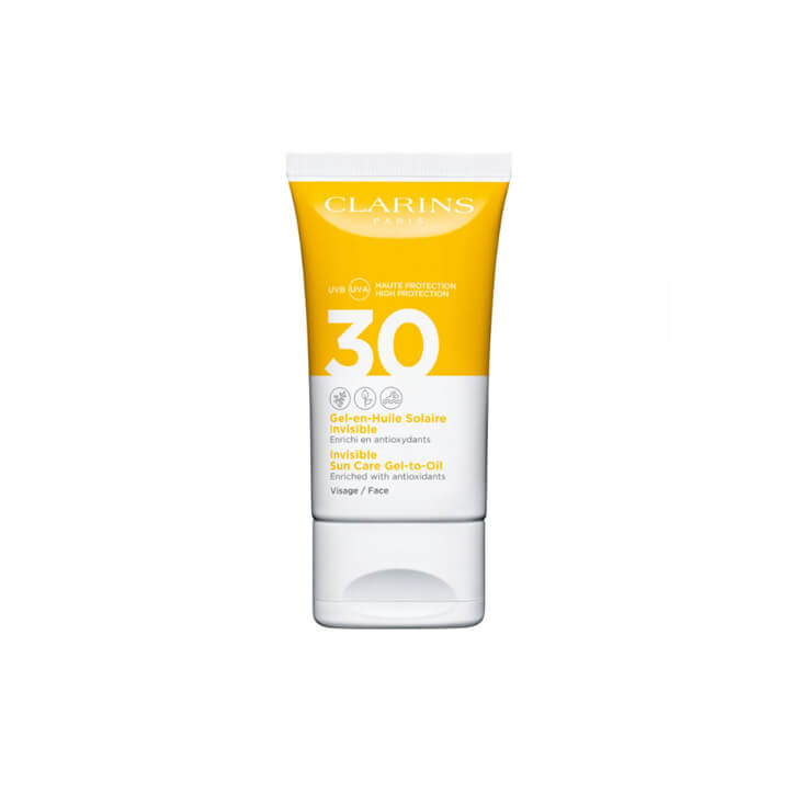 CLARINS Unsichtbares Sonnenöl-Gel Gesicht UVA/UVB 30 -