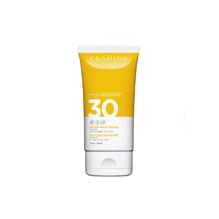 CLARINS Unsichtbares Sonnenöl-Gel für den Körper UVA/UVB 30 -