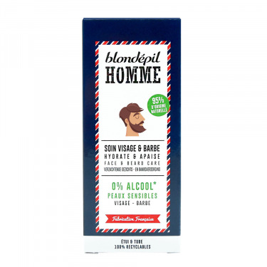 Blondépil Homme-Soothing Care - Face & Beard - 95% Natural