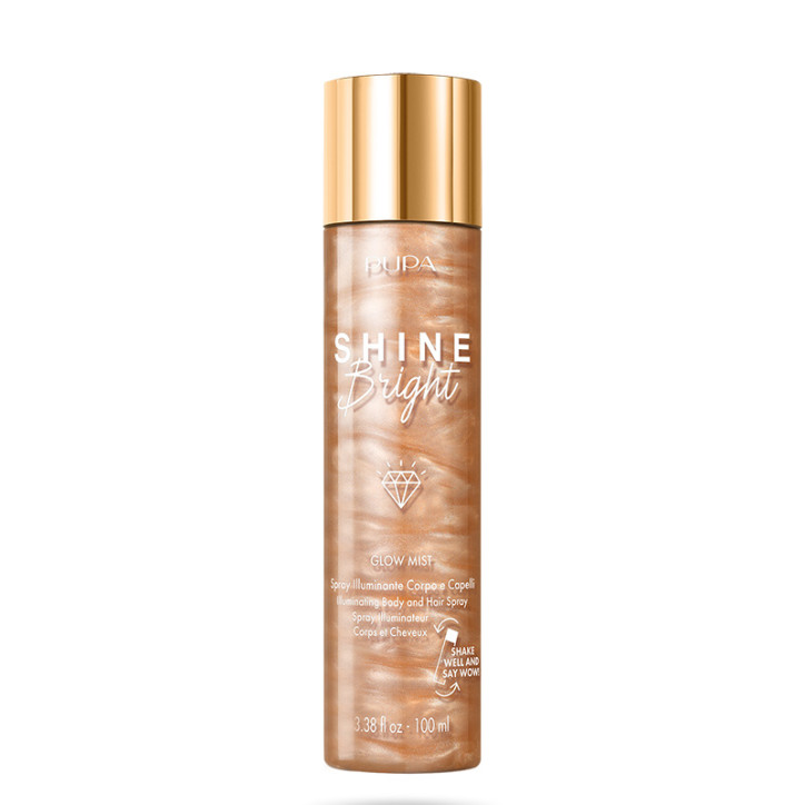 PUPA Shine Bright Glow Mist - Leuchtendes Spray für Körper und PUPA Shine Bright Glow Mist - Leuchtendes Spray für Körper und