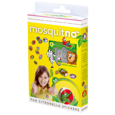 MosquitNo-Stickers Anti-Moustiques "SAFARI" ( Pack Familiale )