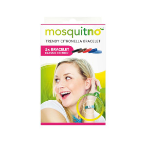 MosquitNo 5 verstellbare Anti-Mücken-Armbänder - Zufällige