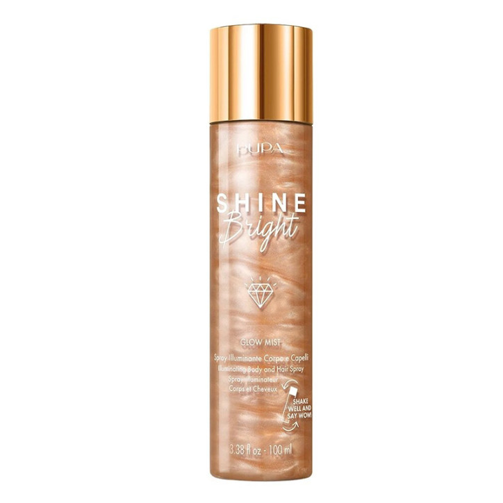 PUPA Shine Bright Glow Mist - Leuchtendes Spray für Körper & PUPA Shine Bright Glow Mist - Leuchtendes Spray für Körper &