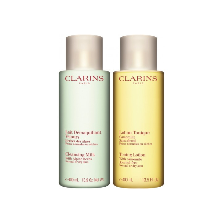 CLARINS Abschmink-Duo - Normale bis Trockene Haut - Milch + CLARINS Abschmink-Duo - Normale bis Trockene Haut - Milch +