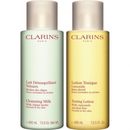 CLARINS-Cleansing Duo - Normal to Dry Skin - Milk + Lotion