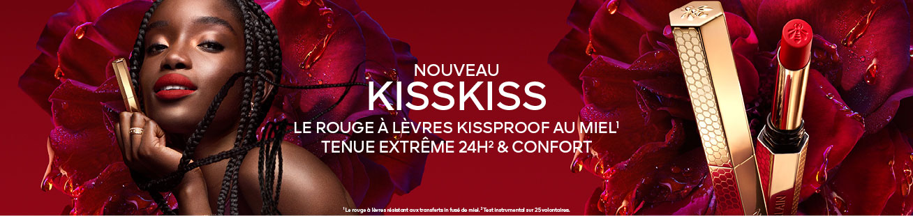 Guerlain rouge &agrave; l&egrave;vres Kiss Kiss Le rouge intense au miel